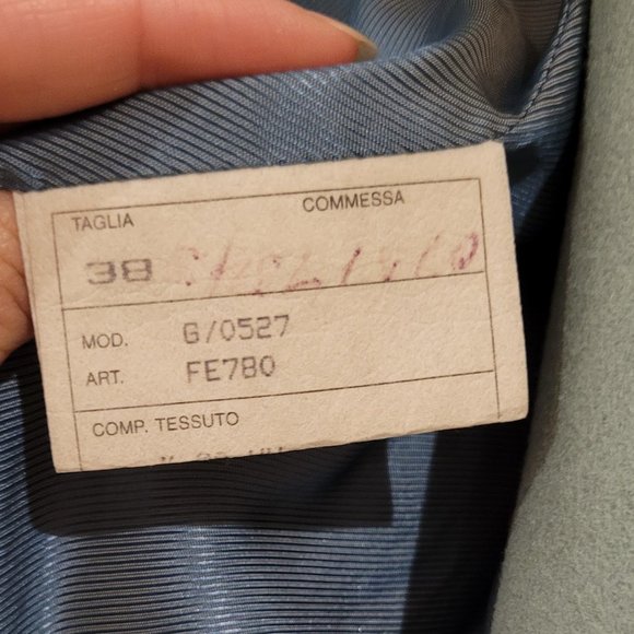 Eleonora Amadei Made in Italy Virgin Wool Green Peacoat (Sz 38 IT) - Picture 5 of 8